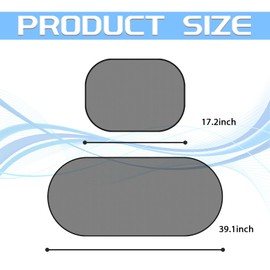 QBOONPT Foldable Car Rear Window Sunshade Protector with 4 Side Window Shades, Mesh Sun Shield Blocker with Suction Cups Blocks Sun, Glare and UV Rays, Essential Car Interior Accessories for Summer