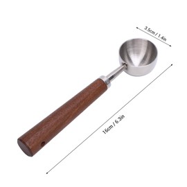 Vintage Coffee Measuring Spoon - 304 Stainless Steel Coffee Scoop, 10g Capacity, Natural Walnut Handle, for Scooping, Measuring, for Coffee, Tea, Etc - Silver