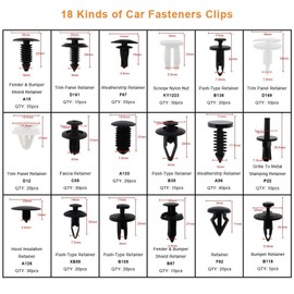 DaskFire Car Retainer Kit 450pcs Car Plastic Trim Clips Nylon Bumper Fastener Bumper Fender Rivet Clips Automotive Push Retainers Plastic Rivet Panel Body Interior Assortment Set with Release Tool