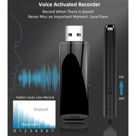 EZColoris USB Voice Recorder with Playback - 32GB Digital Audio Recorder USB Rechargeable Activated Recorder for Interviews Lectures Meetings Memos (USB Voice Recorder)