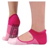 Pack of 2 Women's Cotton Colourful Non-Slip Yoga Socks with