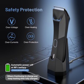 Rounkin Charging Dock Replacement for Manscaped 4.0 with USB-C Cable, Ac Adapter & Wireless Charging Dock, Wireless Charging Stand Base Compatible Manscaped Electric Groin Hair Trimmer(for 4.0)