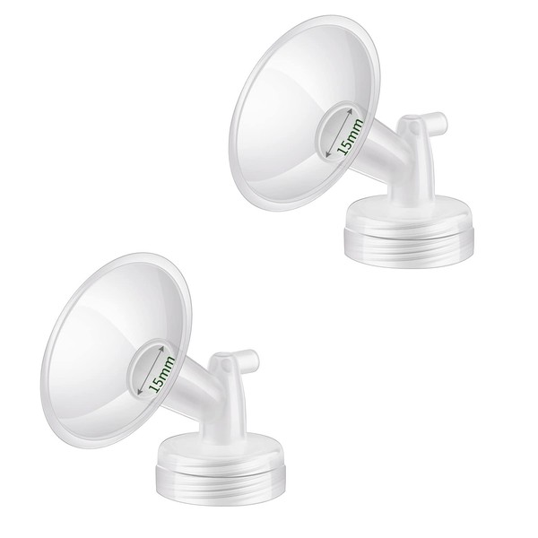 Begical 2pc 15mm Flange Compatible with Spectra/Motif Luna/Amada MYA Breastpumps