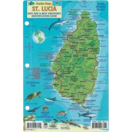St. Lucia Dive Map & Reef Creatures Guide Franko Maps Laminated Fish Card