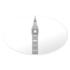 CafePress Big Ben at Midnight Sticker Oval Car Bumper Sticker