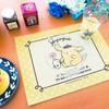 Sanrio Absorbent Placemat (Yellow (Pom Pom Plum)