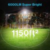 Olafus 2 Pack 60W LED Flood Light Outdoor, 6000LM Super