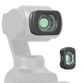 VRIG Wide Angle Lens Compatible with DJI Osmo Pocket 4 / Pocket 3, Expanded FOV of 112°, Magnetic Attach Double-Sided Coated Optical Glass Action Camera Lens (FT-06 Wide Angle Lens)