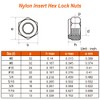 5/16-18 Nylon Insert Hex Lock Nuts Locknuts, 304 Stainless Steel