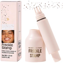 Faux Freckle Stamp, Upgrade Freckle Pen, Fake Freckles Stamp Air Cushion, Long Lasting & Waterproof Quick Dry, Lifelike Magic Freckles Stamp Marker for Natural Sunkissed Makeup (#3 Dark)
