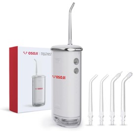 OSOJI F100 Irrigador Bucal Inalámbrico Presión Ajustable, 4 Boquillas IPX7