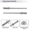 RATCHROLL 50 Pcs Open End Large Flange Blind Rivets 3mm
