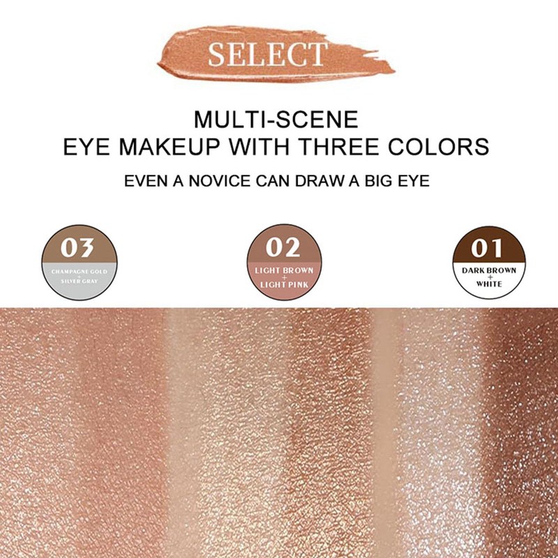 Eye Shadow Stick 2 Pieces Glitter Eyeshadow Stick, Double Colour