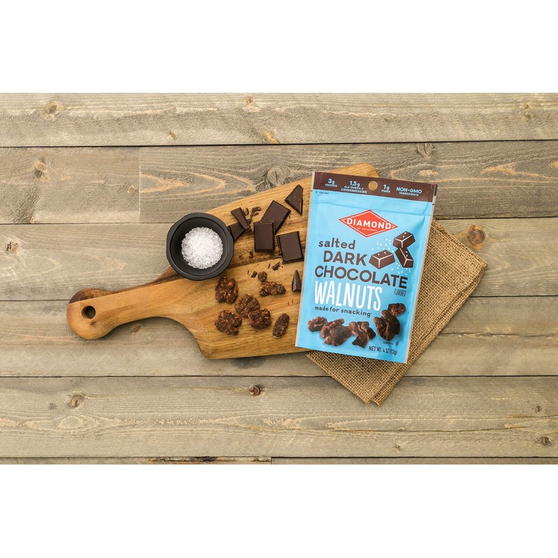 Diamond of California Salted Dark Chocolate Walnut Snack Nuts, 4