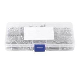 210Pcs M4 Button Head Screws Bolts 304 Stainless Steel Hex Socket Screws and Nuts Machine Fastener Assortment Kit Screws and Nuts Assrotment Set
