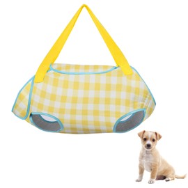 Deaguid Collapsible pet carry bag, Soft-Sided Pet Carrier with Strap, Transport Shoulder Carrier with Sturdy Travel Strap for Dogs,Cats (Yellow, XL)