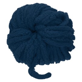 MECCANIXITY Polyester Chunky Yarn Bulky Thick Fluffy Yarn for Crochet Soft Chenille Blanket for Hand Knitting Crocheting DIY (Navy Blue, 30 Yards/27m)