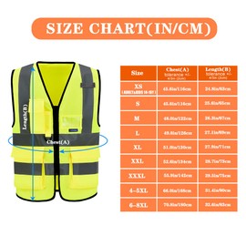A-SAFETY hi viz reflective safety vest for men, Yellow