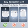 Airpods Pro 2nd Generation Case Cover, Full Protective Soft Silicone,