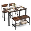 Tangkula Dining Table Set for 4, Kitchen Table and 2
