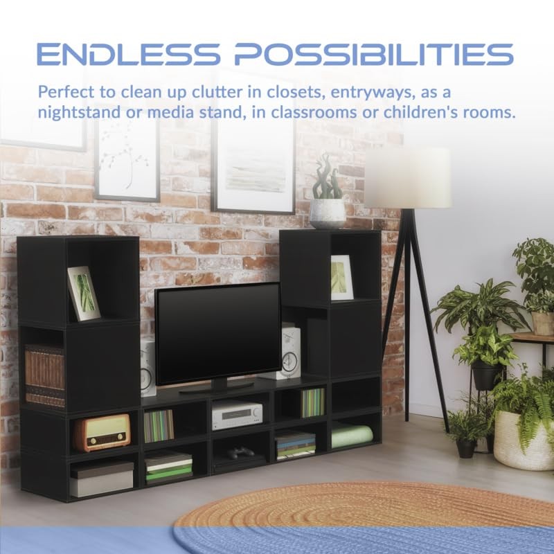 Niche Cubo Wood Stackable Storage Bookcase Shelf Organizer Cube -