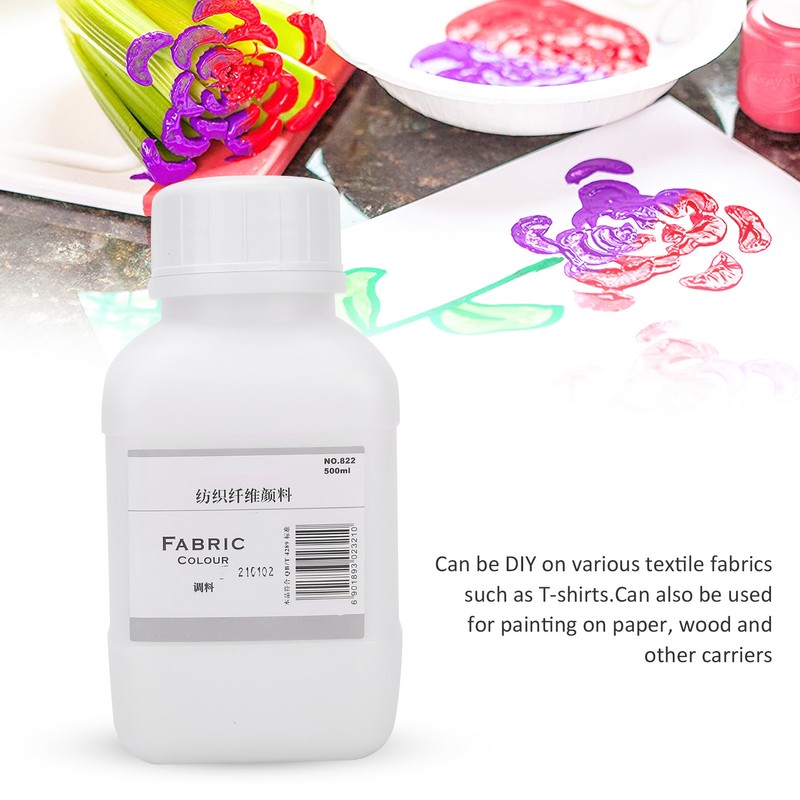 Textile Fabric Paint Colour Medium Blending Liquid 500ml DIY for