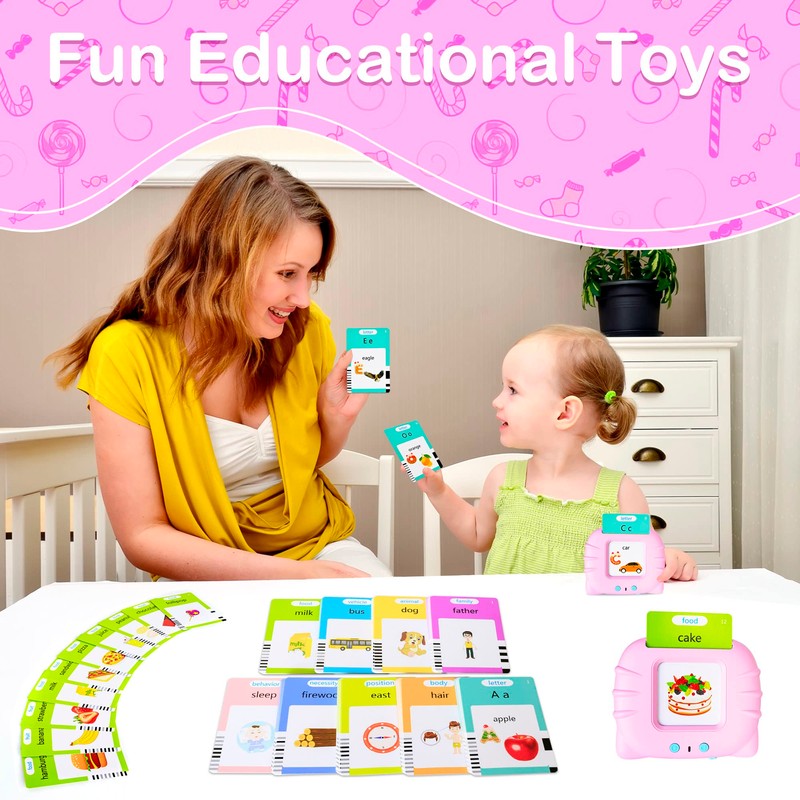 510 Talking Flash Cards for Toddlers 2-4 Years,Pocket Speech for