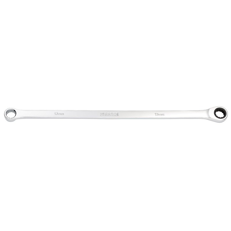 Draper 27769 HI-TORQ Metric Extra-Long Double Ring Ratchet Spanner, 13mm