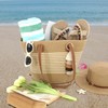RUNROLE Straw Beach Tote Bag with Tassel Hat Clip for