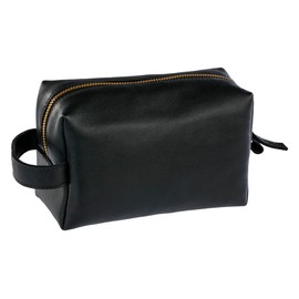 Clairefontaine 116057C - Schlampermäppchen/Penale Le cerisier Blanc, aus Lammleder, 18x11x7cm, hohe Qualität. Schwarz, 1 Stück