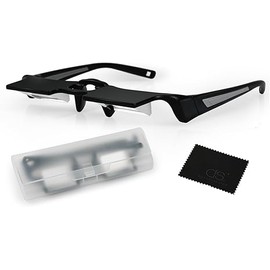 DS. DISTINCTIVE STYLE Lazy Glasses Prism 90 Degree Crochet Glasses Mirror Reading Glasses for Laying Down/Knitting (Lightweight Version for People without Glasses)