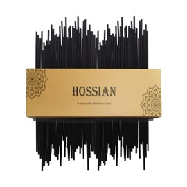 HOSSIAN Fiber Reed Diffuser Sticks-10inch Natural Rattan Diffuser Reeds-Primary Color Reed Diffuser Refill (Black 9inch)
