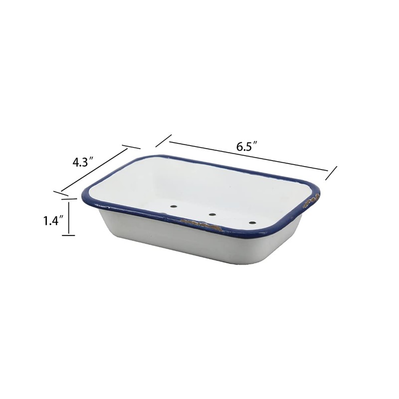 Joy Choice 6.5" Farmhouse Soap Dish with a Tray -