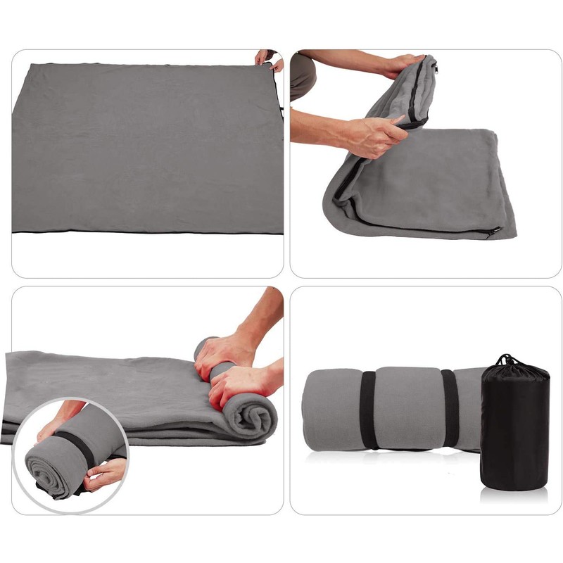 REDCAMP Fleece Sleeping Bag Liner for Adult Warm or Cold