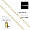Kooljewelry Solid 14k Yellow Gold Filled Paperclip Chain Necklace (2.5