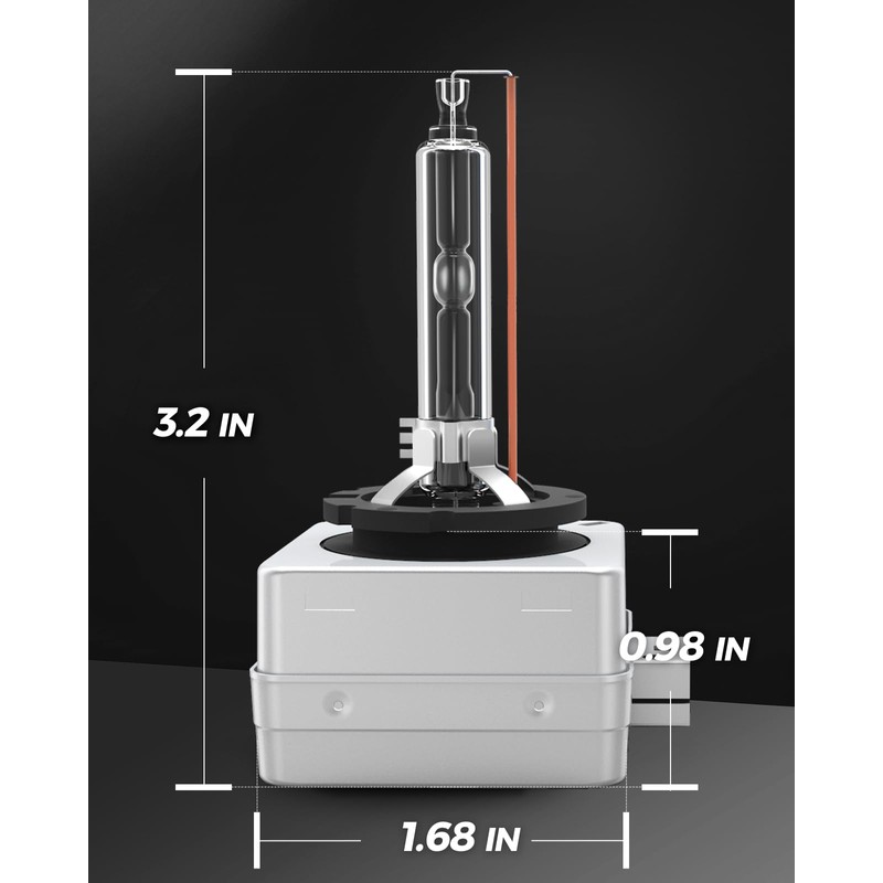 Torchbeam D3S HID Headlight Bulbs, 8000K White Blue, High/Low Beam,
