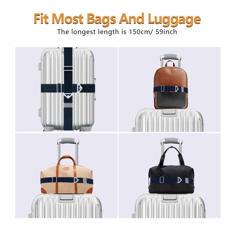 TOEECY Suitcase Strap, High Elasticity with Metal Buckle, Simple and