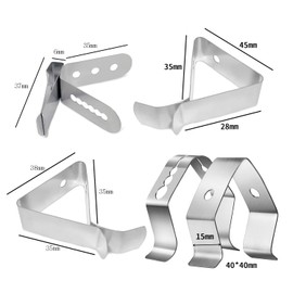 Thermometer Fixing Thermometer Holder Thermometer Clip Temperature Probe Squeeze Clip Thermometer Proper Holder Stainless Steel Probe Clip Holder Universal Heat Resistant for Barbecue Oil Fry Milk Pot