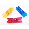 Yueton 50 piezas Mini colores transparente pinza pinzas de plástico,