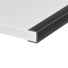 Rubber Edge Trim, Self-Adhesive Flexible Edge Protector for Plywood, Cabinet and Drawer, 3/4" Peel and Stick U Shaped Edge Banding for Wood, EPDM Material, Fit 0.75"(19mm), Length 10Ft