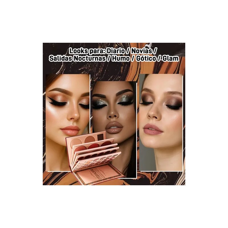 5 En 1 Paleta Sombras, Gloss, Iluminador, Rubor Y Contorno