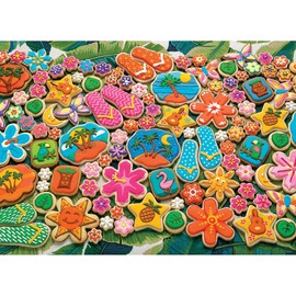 Cobble Hill - Puzzle (1000 piezas), diseño de galletas tropicales (con póster incluido)