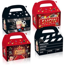 WODJR 12 Pcs Movie Gift Boxes Movie Candy Boxes Movie Night Candy Boxes Movie Party Decorations Movie Night Treat Boxes Now Showing Film Gift Boxes for Cinema Theater Movie Night Party Decorations