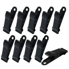 Kemcatui 10Pcs Mini Alligator Clips, Black Metal Spring Clamps Tiny Crocodile Spring Clips, Micro Alligator Clips for Crafts Paper Wire, Smooth Jaw (Length: 1-3/5 Inch)