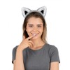 Grey Wolf Ears Headband Grey Cat Ears Headband Gray Fox