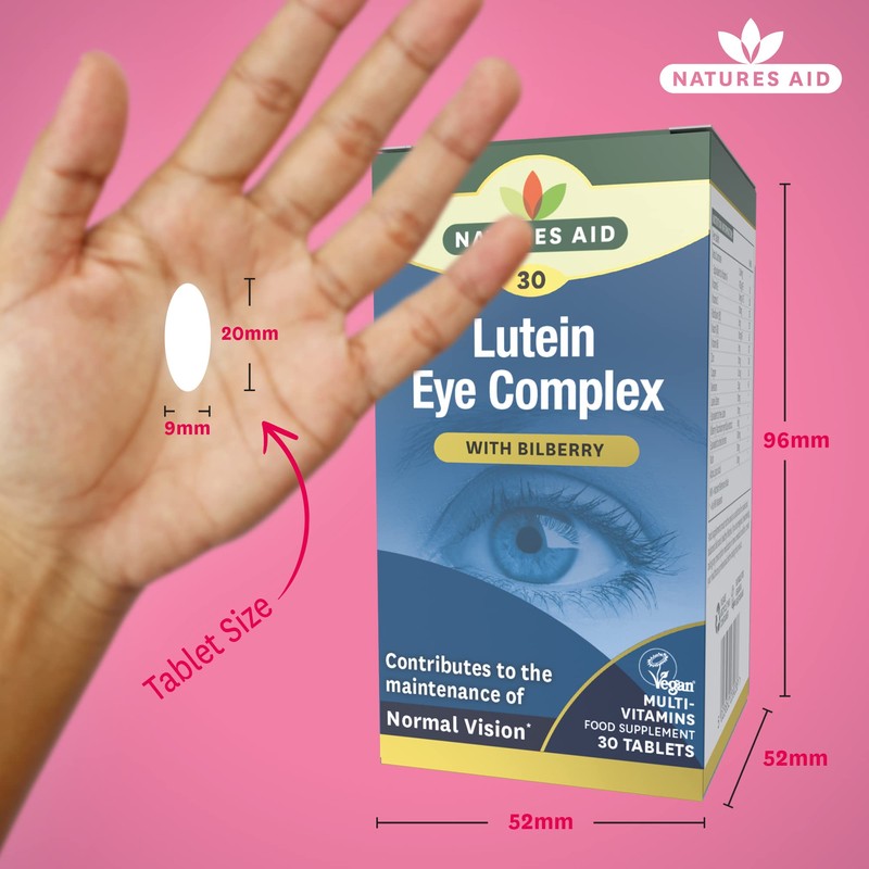 Natures Aid Lutein Eye Complex with Bilberry - Pack of