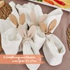 Papierdrachen 4 Rabbit Ears Napkin Rings - Muslin Look -