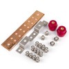 GOUNENGNAIL-Wall Mounted Copper Ground Bar Kit .25" x 2" x