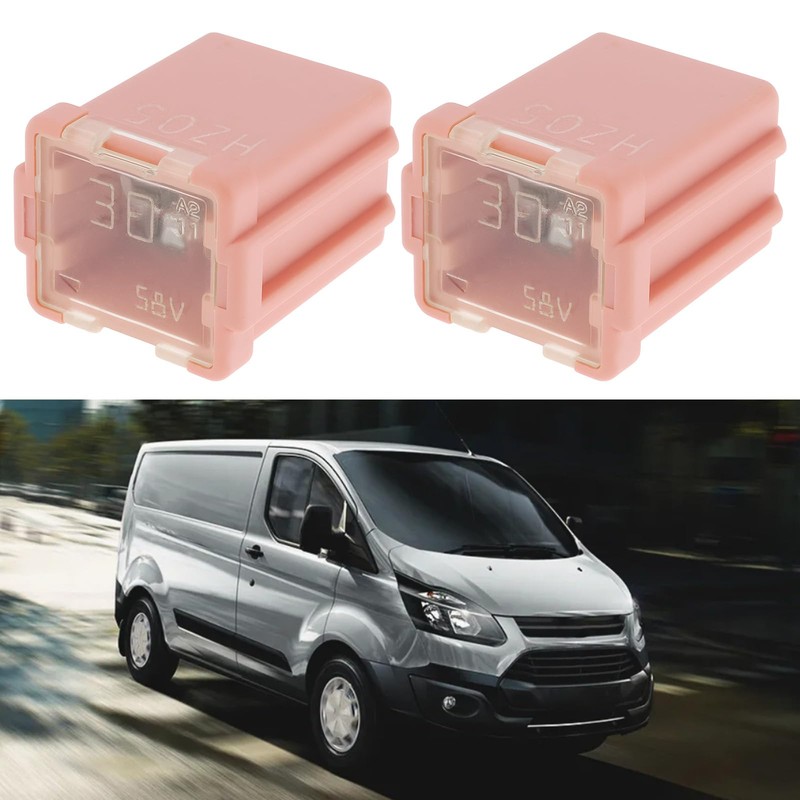 YINETTECH 5pcs 30A 58V Square Female Fuse Compatible with Ford