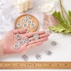 Pandahall 24Pcs Twelve Constellation Zodiac Sign Charms Flat Round Zodiac